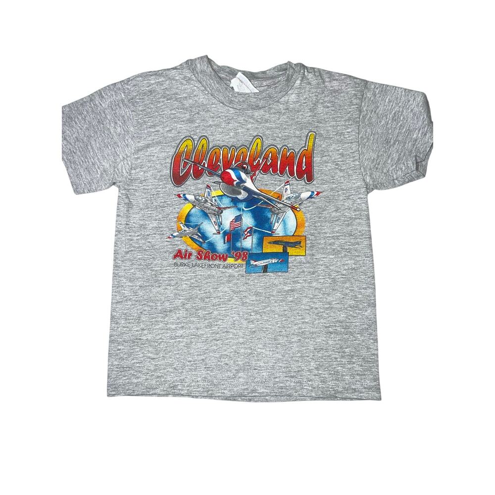 Vintage Cleveland Air Show '98 Burke Lakefront airport youth T-shirt size 6-8